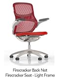 Generation Chair by Knoll - High Performance Arms - Light Frame, FireCracker Red Back & Seat