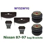 Air Bag Brackets Nissan 87-97 Upper Lower Bag Brackets With Bags (Pair) by Airbagit