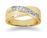 0.27 ctw. Woman's Round Diamond Wedding Band in 18K Yellow Gold