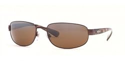 Revo 3061-093/N2 Shiny Brown Sunglasses with Brown Mirror Silver Faded Lenses