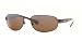 Revo 3061-093/N2 Shiny Brown Sunglasses with Brown Mirror Silver Faded Lenses
