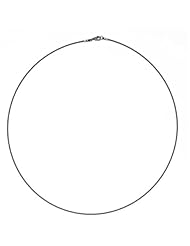 18K White Gold Twisted Wire 1.2mm Necklace 18 Inch
