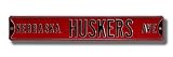 NEBRASKA CORNHUSKERS NEBRASKA HUSKERS AVE Red AUTHENTIC METAL STREET SIGN (6 X 36)