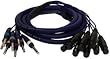 Pyle-Pro PPSN812 - 10 Ft. 8 Channel XLR Female to Unbalanced 1/4'' Male Snake Cable