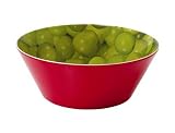 Present Time Bowl grape print melamine red base 14.5cm diameter