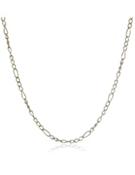 Goldtone Finish Silver 060-Gauge Figaro Chain Necklace, 24"