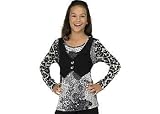 Amy Byer Printed Top With An Attached Vest