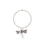 Toe Ring - Sterling Silver Dangling Dragonfly with Purple Amethyst-like Stone Toe Ring
