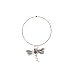 Toe Ring - Sterling Silver Dangling Dragonfly with Purple Amethyst-like Stone Toe Ring