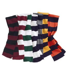 Rugby Stiped Knit Scarf