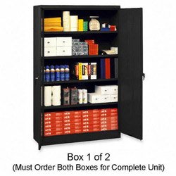 Tennsco Jumbo Steel Storage Cabinets, 48 x 24 x 78, Black