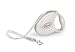 Flexi Elegance Pearl White Leather Collar, Medium to Large Dogs