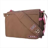 Be All Messenger Diaper Bag in Brown / Bubblegum