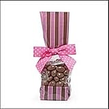 Tall Cellophane Favor Bags / Goodie Bags with Pink and Brown Stripes (2in. W x 9 1/2in. H x 1 7/8in. Deep) - pack of 10 Tall Cellophane Favor Bags / Goodie Bags with Pink and Brown Stripes (2in. W x 9 1/2in. H x 1 7/8in. Deep) - pack of 10