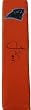 Joe Adams Autographed Carolina Panthers Logo Football End Zone Pylon, Arkansas Razorbacks, Proof Photo