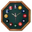 13in Octagon Billiard Clock Mahogany & Spruce Mali Felt