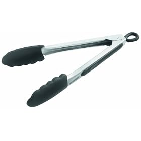 Leifheit Proline Kitchen and Barbecue Grill Tongs Stainless Steel Silicone Silver Black 23 cm