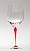 Set Of Four TEARS  CHEERS Romanian / European 24% Crystal RED WINE Red Stem GLASS Barware LIQUOR