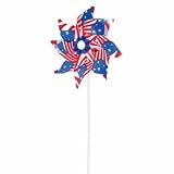 Stars and Stripes - American Flag Pin Wheels - 12 Pack