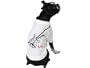Casual Canine Guitar Punk Rock Star Hero White Silver Sparkle Printed Graphic Dog Tee Shirt Medium