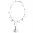 Sterling Silver Necklace Rosequartz Gemstone Jewelry 18.5 inches
