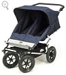 2007 MOUNTAIN BUGGY URBAN DOUBLE STROLLER - NAVY DOT