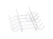 YBM HOME Ybmhome 10 Hook Under Shelf Mug Cup Wine Glasses Storage Drying Holder Rack, Cabinet Kitchen Hanging Organizer White 2226 (1)