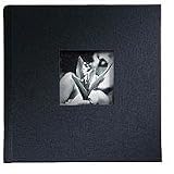 'Hudson' black cloth book-bound photo album by Kolo - 4x6