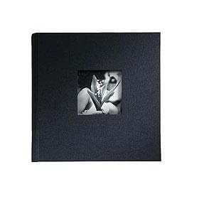 Kolo Hudson, 8½ x 8½ Bookbound Picture Album, Black Covers with Soft White Pages, Holds 200 4x6 Photos, 2 Per Page.