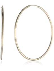 10K Gold 1.5mm High Polish Endless Hoop Earrings (1.5" Diameter)