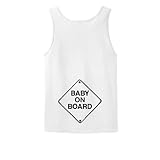 Baby On Board Street Sign Funny Pregnancy Tank Top T-Shirt (NOT Maternity Sized) Pregnant Cute Sexy Humor Baby Shower Gift Present Portrait Expecting Mother Mommy Tank Top Tee