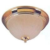 Casual Lighting 1-Bulb Flush Mount - Country Stone/Frosted Glass