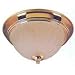 Casual Lighting 1-Bulb Flush Mount - Country Stone/Frosted Glass