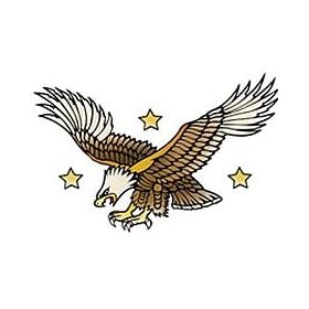Flying Eagle Tattoo T-shirt, Classic Tattoo Design T-shirt, Old School Vintage Tattoo T-shirt