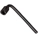 Martin 261J High Carbon Steel 1/4" Square Opening Offset Socket Wrench, 4 Points, 3-3/8" Overall Length, Industrial Black Finish