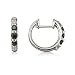14k White Gold Emerald and Diamond Hinged Earrings