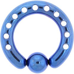 6 Gauge Industrial Punched Electric Blue Titanium Bcr