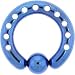 6 Gauge Industrial Punched Electric Blue Titanium Bcr