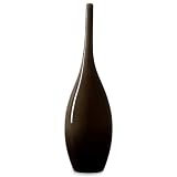 HomArt Pin Neck Vase with Grey Colored Finish, Large