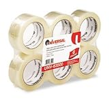 Box Sealing Tape, 2 x 110 yards, 3 Core, Clear, 6/Box