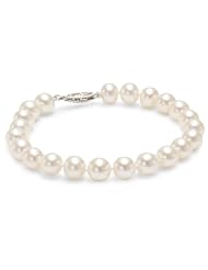 Radiance Pearls "Pearl Jewelry" 14K Gold Clasp 7.0-7.5mm White Freshwater Cultured Pearl Bracelet