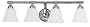 Yosemite Home Decor 5924CH 27.5-Inch 4-Light Bathroom Vanity, Chrome