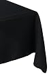 Bardwil Linen Ease 52-inch By 52-inch Square Tablecloth, Black