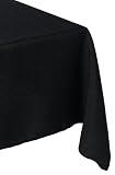  : Bardwil Linen Ease 60-inch By 84-inch Oblong / Rectangle Tablecloth, Black
