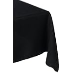 Bardwil Linen Ease 60-Inch By 102-Inch Oblong/Rectangle Tablecloth, Black