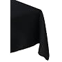 Bardwil Linen Ease 52-inch By 52-inch Square Tablecloth, Black