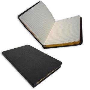 Gallery Leather Large Journal in soft black bonded leather -