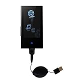 Retractable USB Cable for the Samsung YP-P2QB with Power Hot Sync and Charge capabilities - Gomadic Brand w/ TipExchange Technology