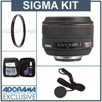 Sigma 30mm f/1.4 EX DC HSM AutoFocus Standard Lens for Nikon Digital SLR Cameras. with Tiffen 62mm UV Filter, Lens Cap Leash, Professional Lens Cleaning Kit