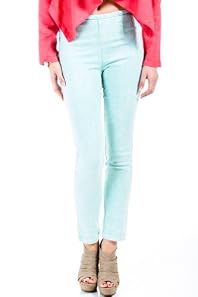 Washed Out Pocketless Jeans in Mint